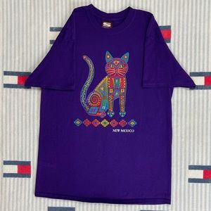 Vintage Sportex Cat Pattern Art Design New Mexico tourist short sleeve tee shirt